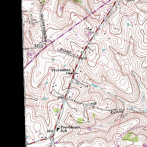 Topographic Map of Providence Christian Church, KY