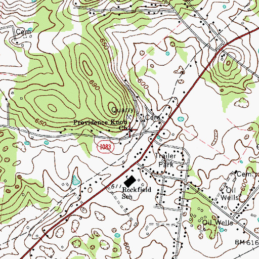 Topographic Map of Providence Knob Church, KY