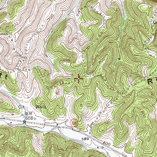 Topographic Map of Pruitt Ridge, KY