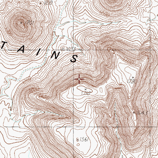 Topographic Map of Gila Bend Mountains, AZ
