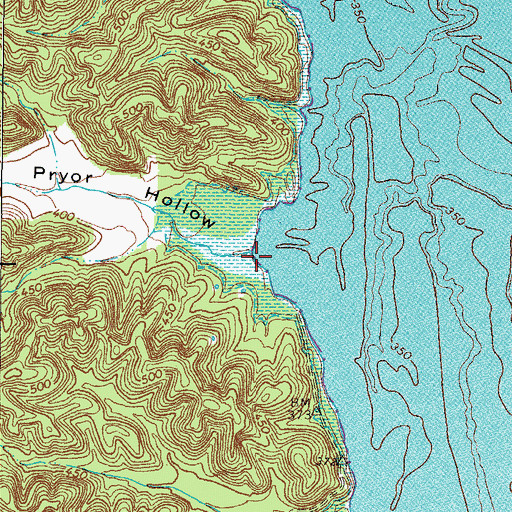 Topographic Map of Pryor Hollow, KY