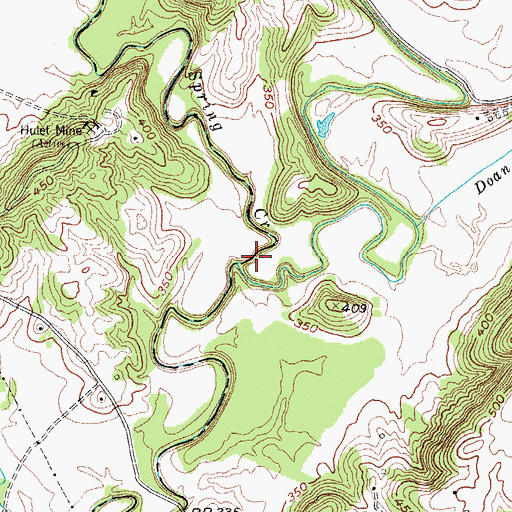 Topographic Map of Puckett Spring Creek, KY