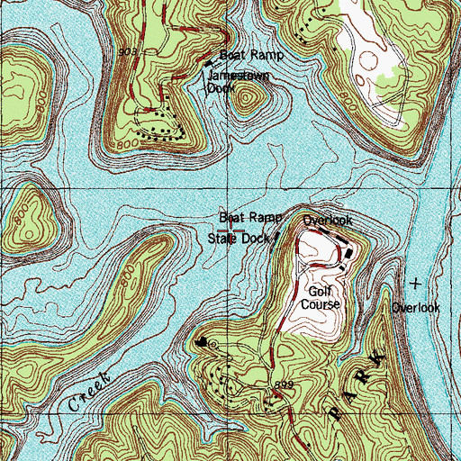 Topographic Map of Pumpkin Creek, KY