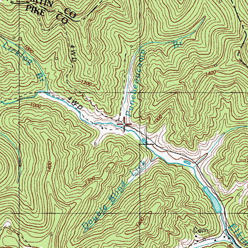 Topographic Map of Puncheoncamp Branch, KY