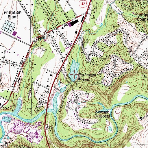 Topographic Map of Putneys Pond, KY