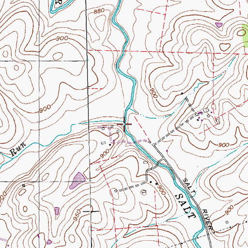 Topographic Map of Quirks Run, KY