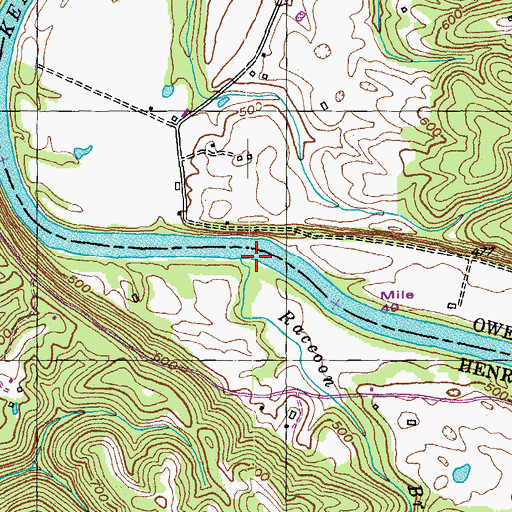 Topographic Map of Raccoon Branch, KY