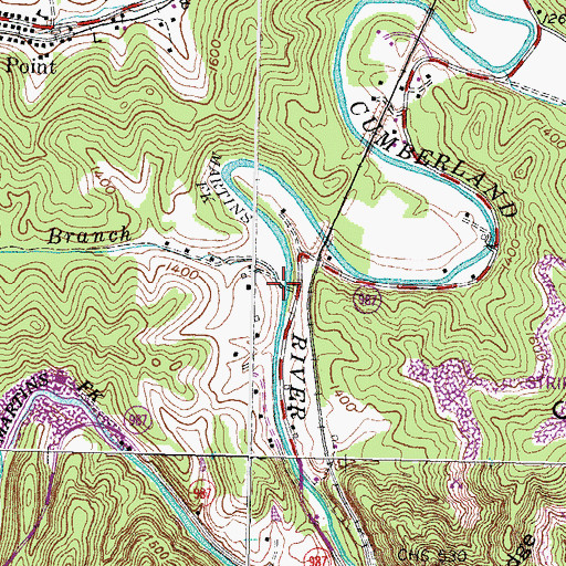 Topographic Map of Raccoon Branch, KY