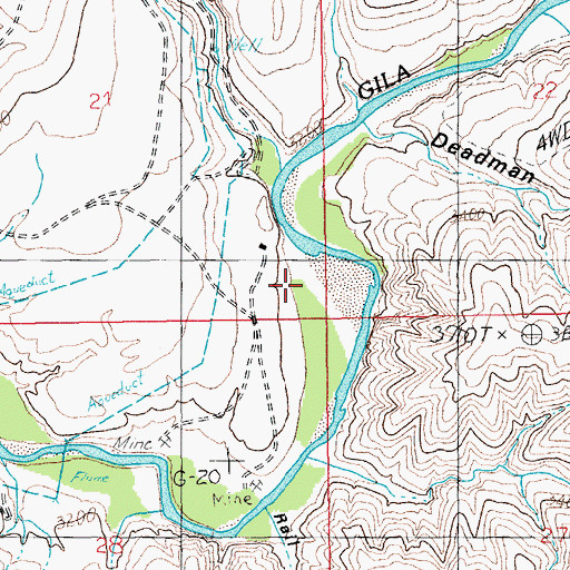 Topographic Map of Gila Box, AZ