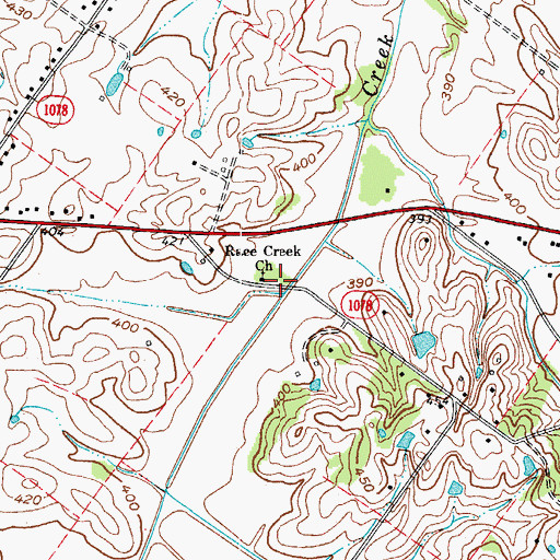 Topographic Map of Race Creek Church, KY
