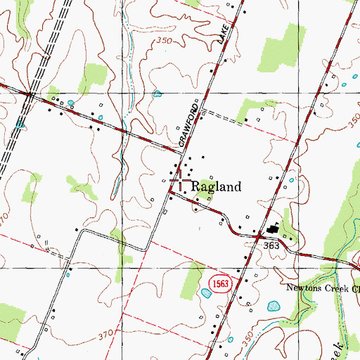 Topographic Map of Ragland, KY