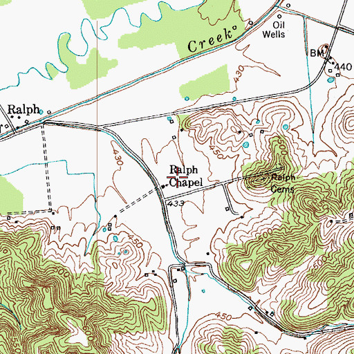 Topographic Map of Ralph Chapel, KY