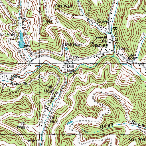 Topographic Map of Ramey Branch, KY