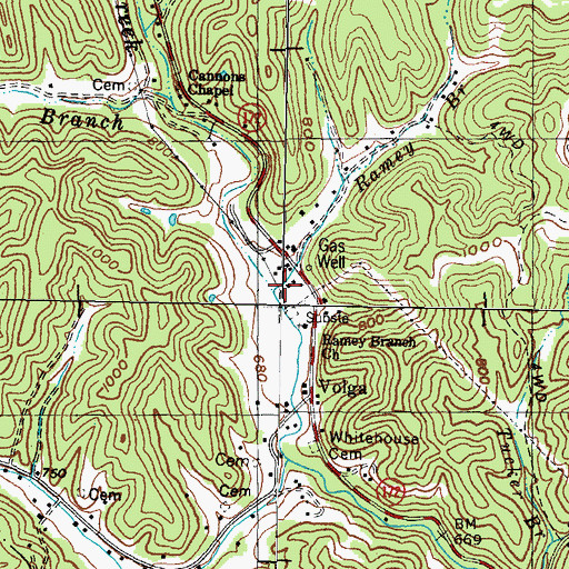Topographic Map of Ramey Branch, KY