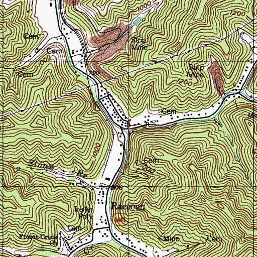 Topographic Map of Ramey Fork, KY