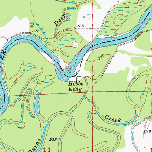 Topographic Map of Hobbs Eddy, AR