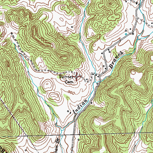 Topographic Map of Ramsey Cemetery, KY