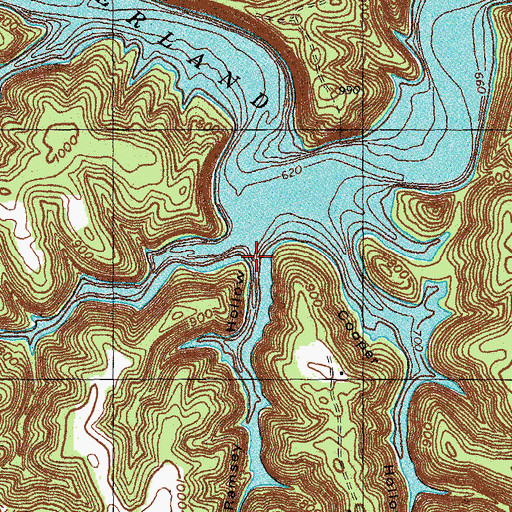 Topographic Map of Ramsey Hollow, KY