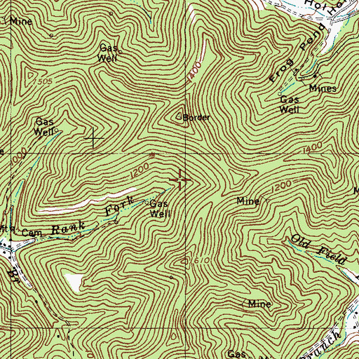 Topographic Map of Rank Fork, KY