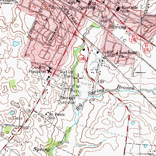 Topographic Map of Ratliff Park, KY