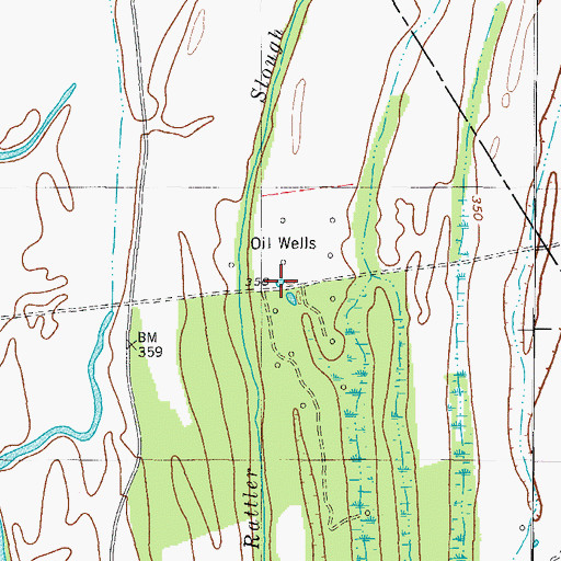 Topographic Map of Rattle Slough, KY