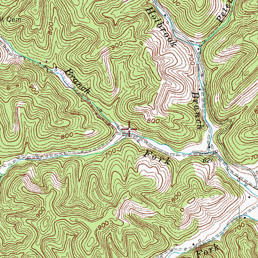 Topographic Map of Rattlesnake Branch, KY