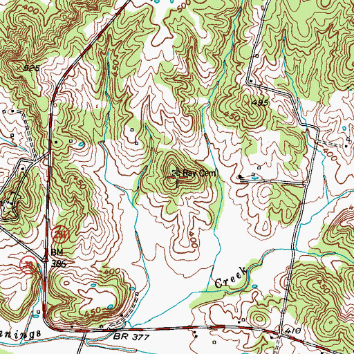 Topographic Map of Ray Cemetery, KY