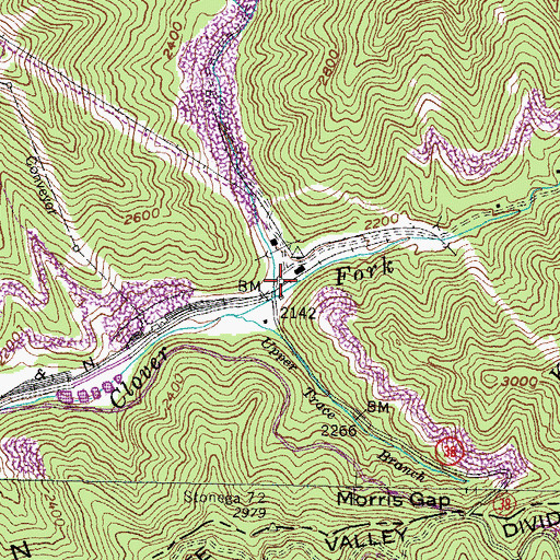 Topographic Map of Razor Fork, KY