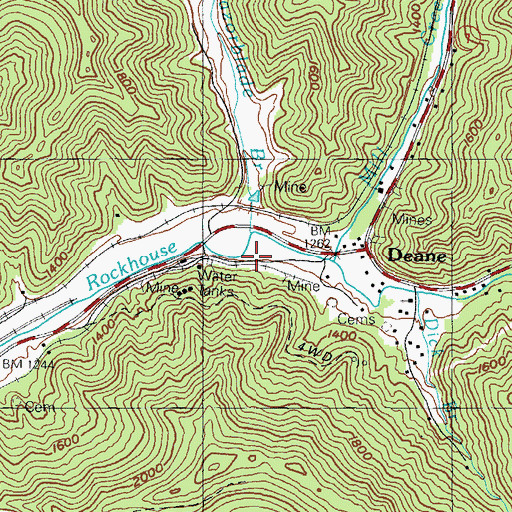 Topographic Map of Razorblade Branch, KY