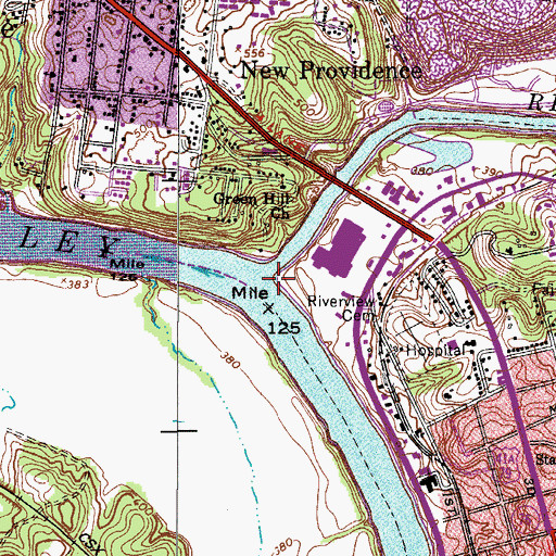 Topographic Map of Red River, TN