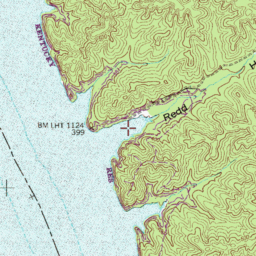 Topographic Map of Redd Hollow, KY