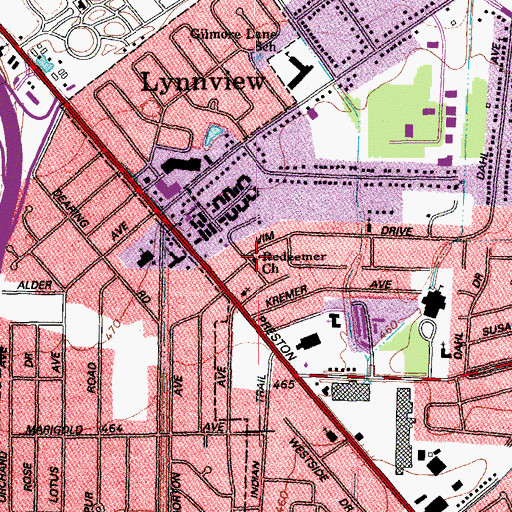 Topographic Map of Redeemer Church, KY