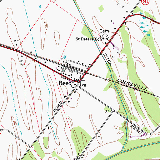 Topographic Map of Reed, KY