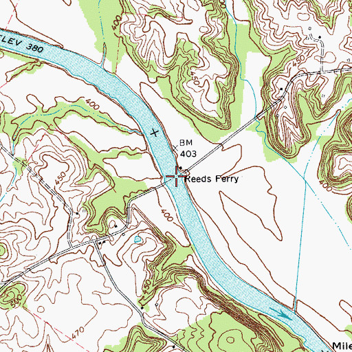 Topographic Map of Reeds Ferry, KY