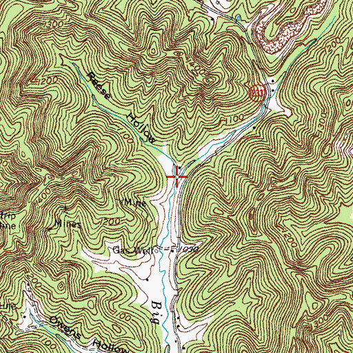 Topographic Map of Reese Hollow, KY