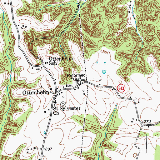 Topographic Map of Reformed Cemetery, KY