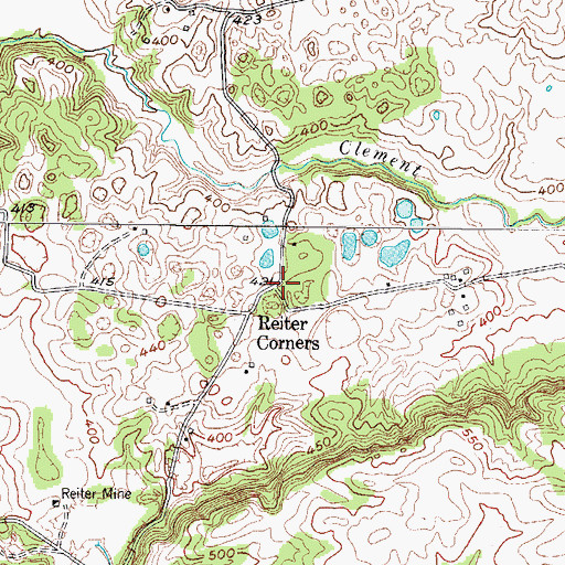 Topographic Map of Reiter Corners, KY