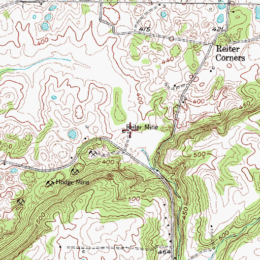 Topographic Map of Reiter Mine, KY