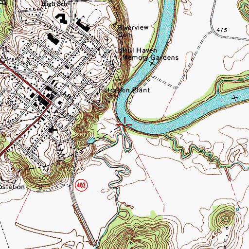Topographic Map of Renfrow Creek, KY