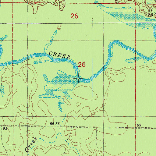 Topographic Map of Hogg Creek, AR