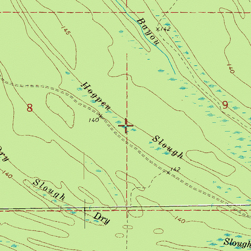 Topographic Map of Hogpen Slough, AR