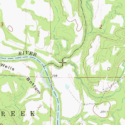 Topographic Map of Holcomb Branch, AR