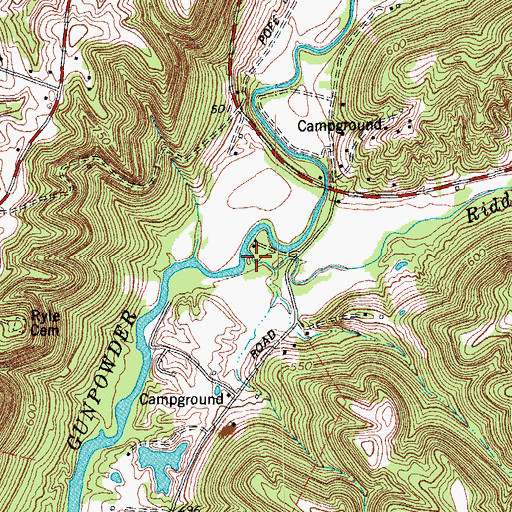 Topographic Map of Riddles Run, KY