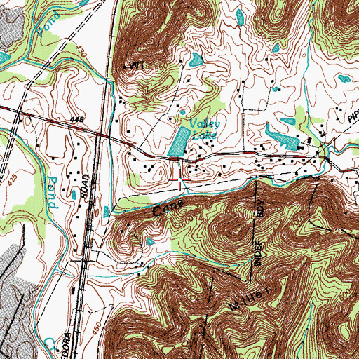 Topographic Map of Rieber Lake, KY