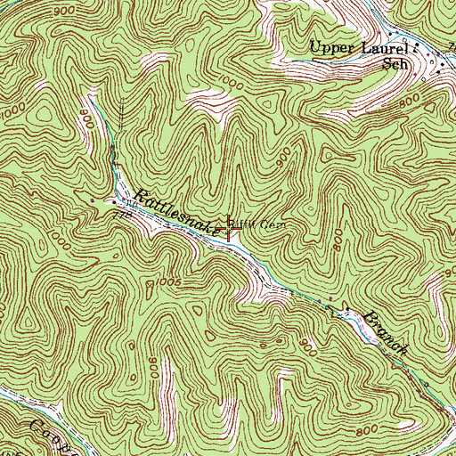 Topographic Map of Riffit Cemetery, KY