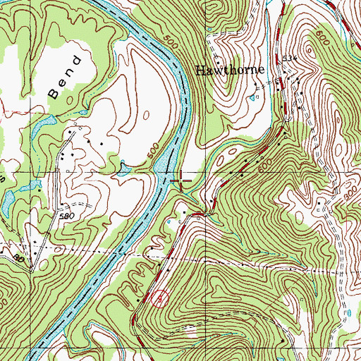 Topographic Map of Riffle Creek, KY