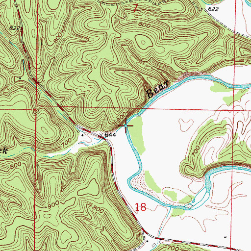 Topographic Map of Holder Creek, AR