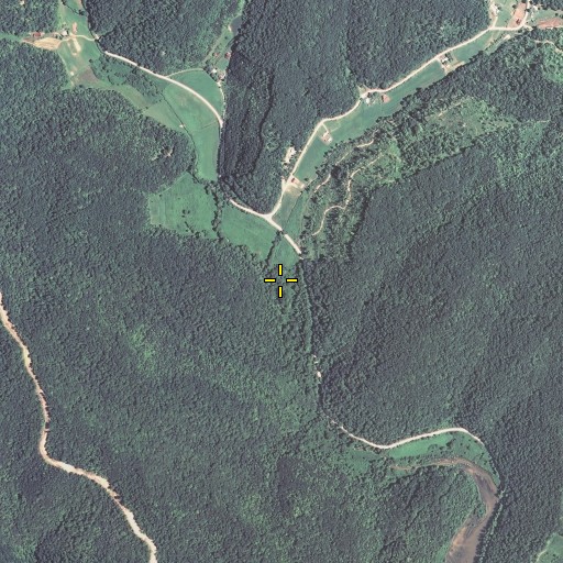 Aerial/Satellite Image of Right Fork Irish Creek, KY