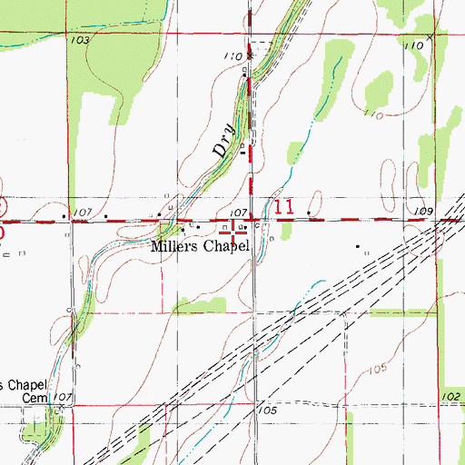 Topographic Map of Holiness Church, AR