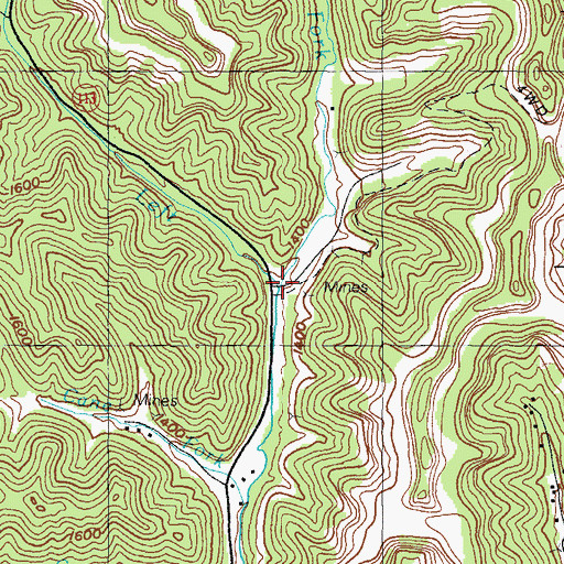 Topographic Map of Right Fork Millstone Creek, KY